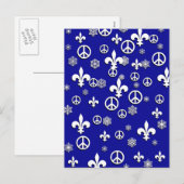 Paix et cartes de Noël de Fleur de Lis (Devant / Derrière)
