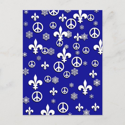 Paix et cartes de Noël de Fleur de Lis (Devant)