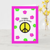Paix et Fleurs 15e carte d'anniversaire (Fleur jaune)