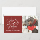 PAIX ET JOIE | CARTE PHOTO de vacances (Devant / Derrière)