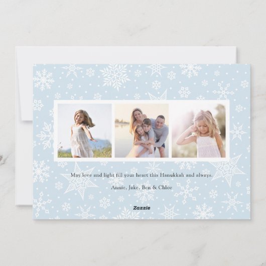 Paix et lumière | CARTE PHOTO HANOUKKA (Dos)