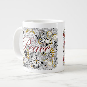 Paix et Shalom (dans l'hébreu) - tasse de café