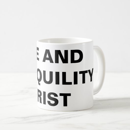 "Paix Et Tranquillité En Christ" Mug Classique (Devant droit)