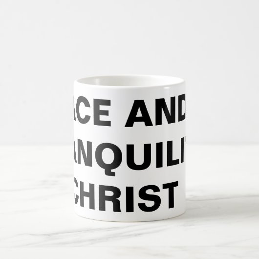"Paix Et Tranquillité En Christ" Mug Classique (Centre)