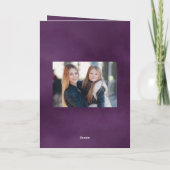 Paix Froide Purple Aquarelle Carte photo de vacanc (Dos)