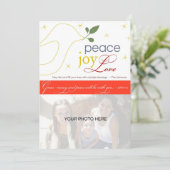 Paix, Joie, Amour, Carte De Vacances Religieuses (Debout devant)