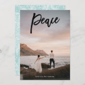 Paix Letters Noël Carte photo religieux (Devant / Derrière)