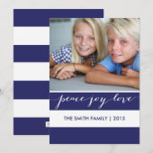 Paix moderne, Joie, Amour Carte photo de vacances  (Devant / Derrière)