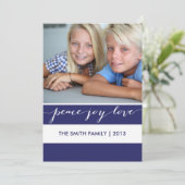 Paix moderne, Joie, Amour Carte photo de vacances  (Debout devant)