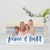 Paix neigeuse | CARTE PHOTO HANOUKKA (Debout devant)