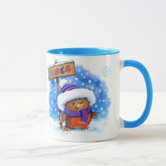 Paix nommée faite sur commande Robin de tasse de (Droite)