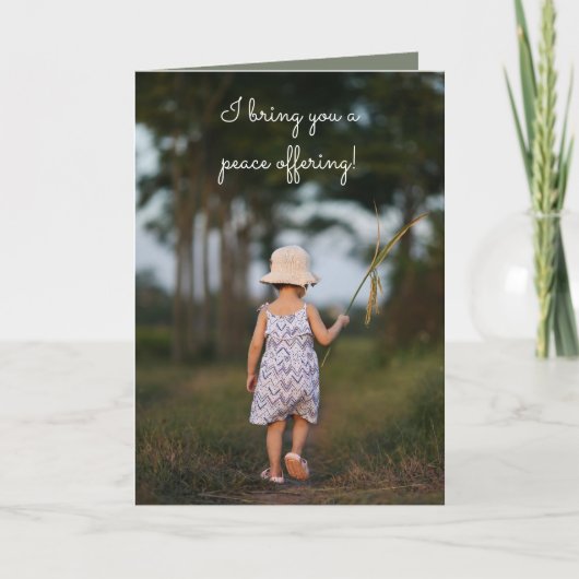 PAIX OFFRANT CARTE DE DÉSOLÉ (Devant)