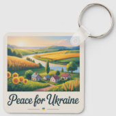 Paix pour l'Ukraine. porte-clés (Dos)