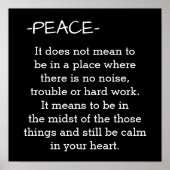 Paix - Signification - impression d'affiche (Devant)