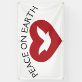 PAIX SUR la bannière de CANON ISOLANT de la TERRE (Vertical)