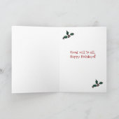 Paix sur la carte de Noël de la terre (Intérieur)