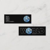 Paix sur la carte de profil de la terre (Devant / Derrière)