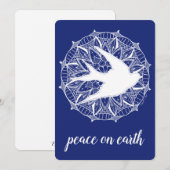 Paix sur la carte de vacances de mandala de (Devant / Derrière)