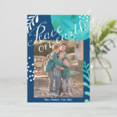 Paix sur le carte photo bilatéral de la terre 5x7 (Debout devant)