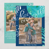 Paix sur le carte photo bilatéral de la terre 5x7 (Devant / Derrière)