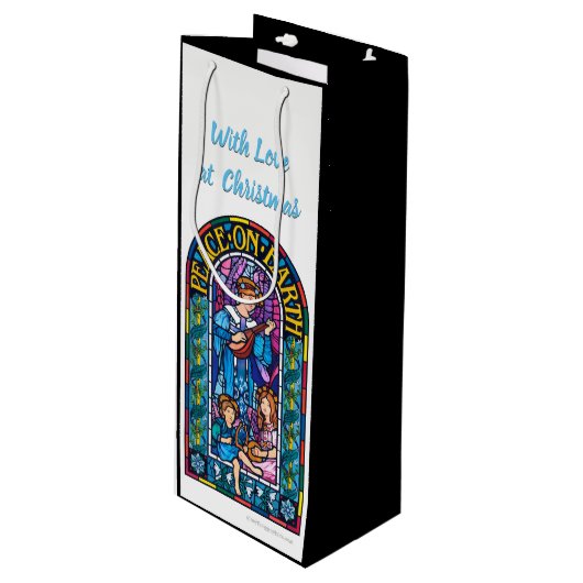 Paix sur le sac de cadeau de bouteille de (Devant Angle)