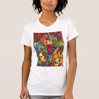 Paix sur le T-shirt de la terre