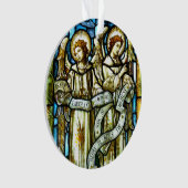 Paix sur Terre Anges Ornement de Noël (devant)