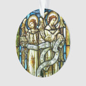 Paix sur Terre Anges Ornement de Noël (devant)