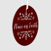 Paix sur terre avec flocon de neige (devant)