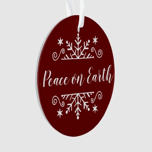 Paix sur terre avec flocon de neige (devant)