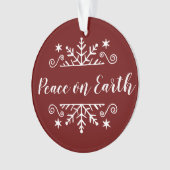 Paix sur terre avec flocon de neige (devant)