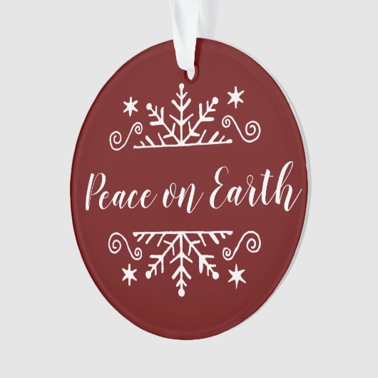 Paix sur terre avec flocon de neige (devant)