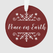 Paix sur terre avec flocon de neige (devant)