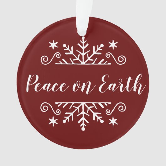 Paix sur terre avec flocon de neige (devant)