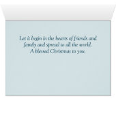 Paix sur Terre Carte de vacances coucher de soleil (Intérieur Horizontal (Bas))