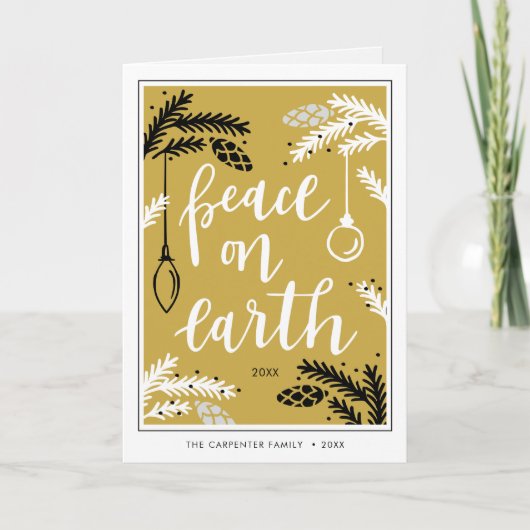 Paix sur Terre | Carte de vacances photo (Devant)