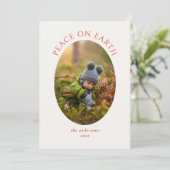 Paix sur Terre Carte de vacances photo Red Green C (Debout devant)