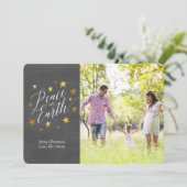 Paix sur Terre | Carte photo de Noël (Debout devant)