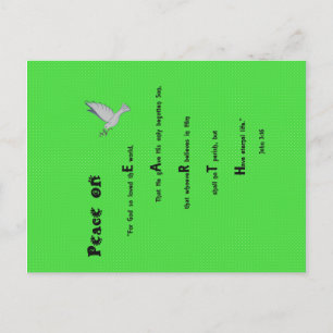 Paix sur Terre Carte postale de Noël