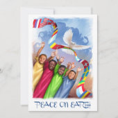 Paix sur Terre. Cartes de fin de année pour enfant (Devant)