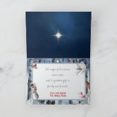 Paix sur Terre Forêt Animaux en Bois Carte pliée (Intérieur)