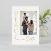 Paix sur Terre Gold Foil Carte de Noël (Debout devant)