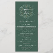 Paix sur Terre | Menu du dîner de Noël (Devant)