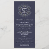 Paix sur Terre | Menu du dîner de Noël (Devant)