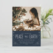 Paix sur Terre Noël avec Carte photo d'étoiles (Debout devant)