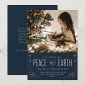Paix sur Terre Noël avec Carte photo d'étoiles (Devant / Derrière)