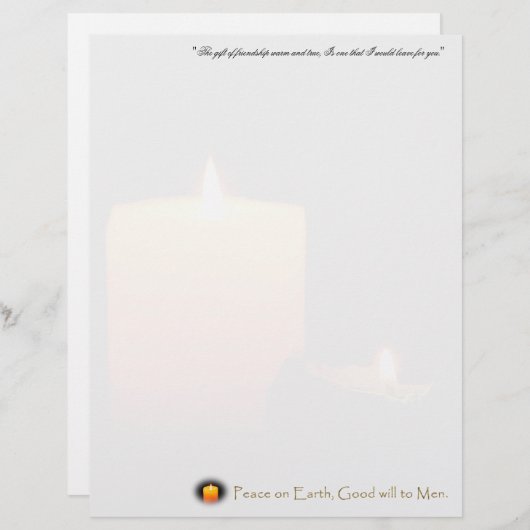 Paix sur Terre papeterie (Devant / Derrière)