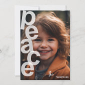 Paix sur terre, photo carte de voeux de Noël (Devant)