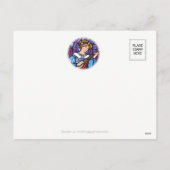 Paix sur Terre Vitrail Carte postale de Noël (Dos)