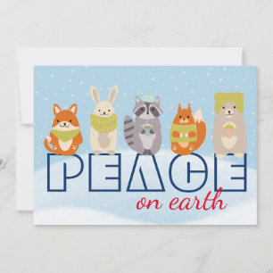 Paix sur Terre Woodland Animaux Appartement Carte 